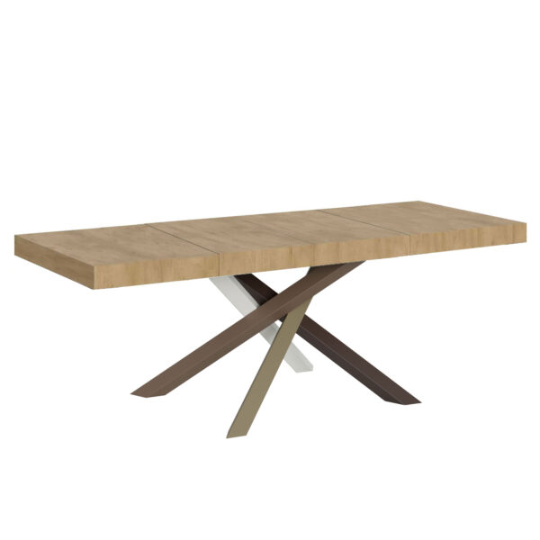 Tavolo allungabile 160/420x90 cm Volantis Premium quercia natura gambe multicolore 4/C