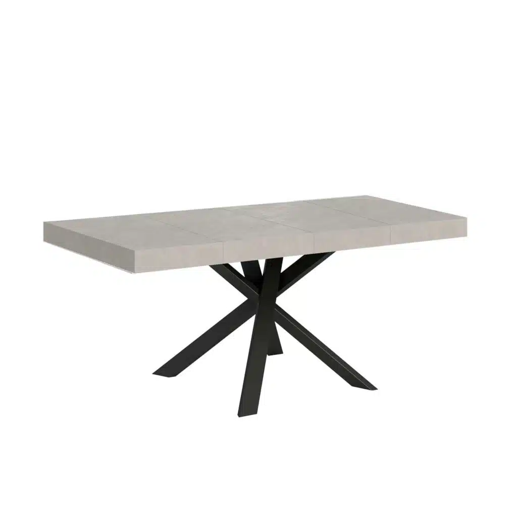 Tavolo allungabile 90/194x90 cm Clerk Premium cashmere gambe antracite - foto 2