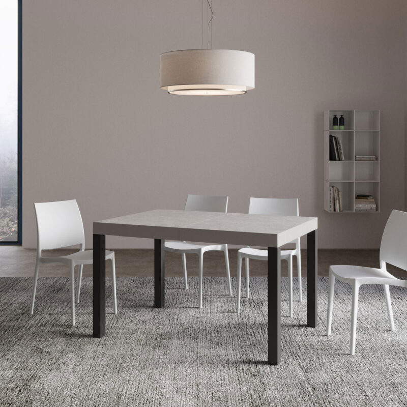 Tavolo allungabile 140/400x90 cm Everyday cashmere gambe antracite - immagine 2