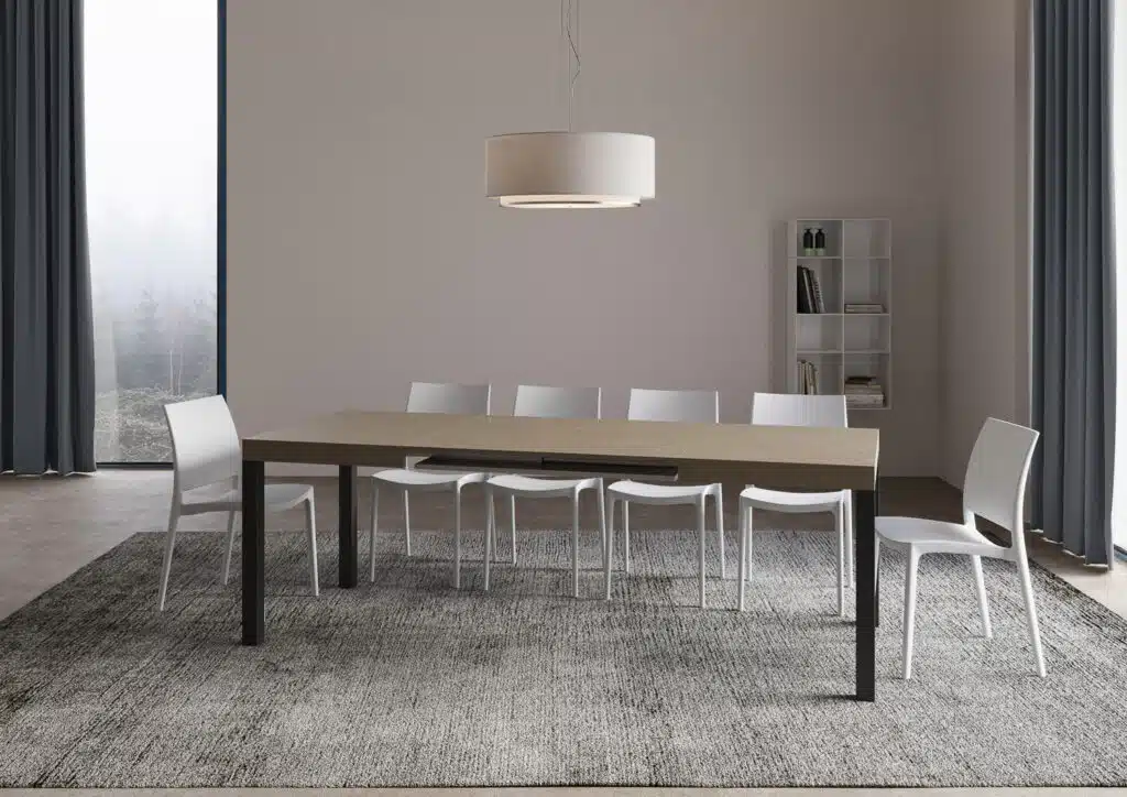 Tavolo allungabile 120/224x90 cm Everyday tortora gambe antracite - foto 4