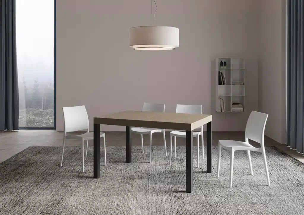 Tavolo allungabile 120/224x90 cm Everyday tortora gambe antracite - foto 3