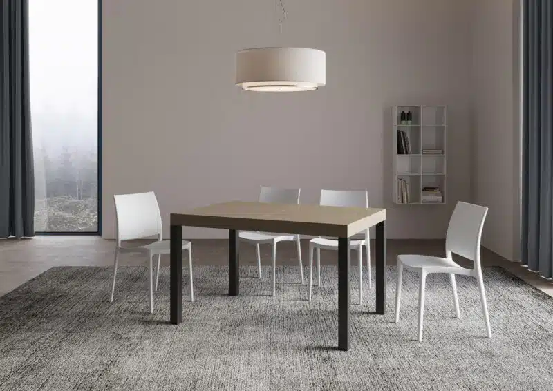 Tavolo allungabile 120/224x90 cm Everyday tortora gambe antracite - foto 3