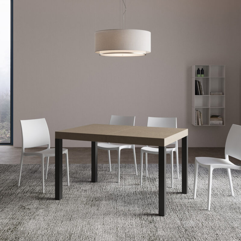 Tavolo allungabile 140/400x90 cm Everyday tortora gambe antracite - immagine 2