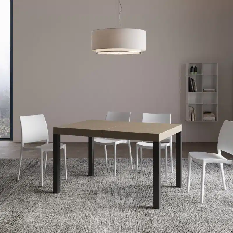 Tavolo allungabile 120/224x90 cm Everyday tortora gambe antracite - foto 2