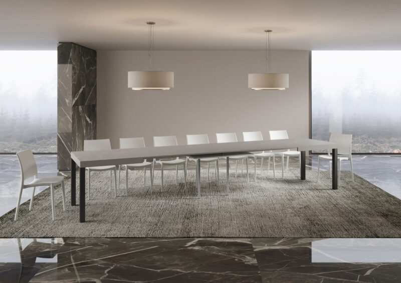Tavolo allungabile 160/420x90 cm Everyday cashmere gambe antracite - immagine 5