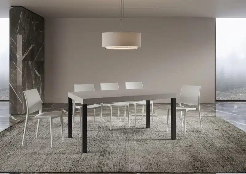 Tavolo allungabile 160/420x90 cm Everyday cashmere gambe antracite - foto 1