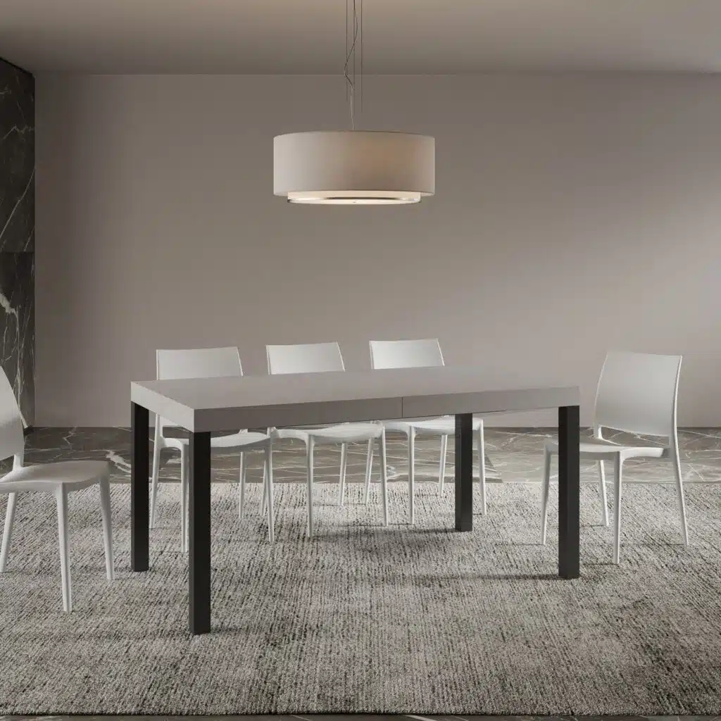 Tavolo allungabile 160/420x90 cm Everyday cashmere gambe antracite - foto 3