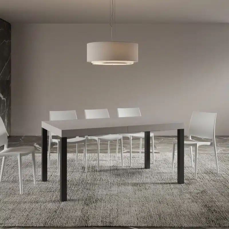 Tavolo allungabile 160/420x90 cm Everyday cashmere gambe antracite - foto 3