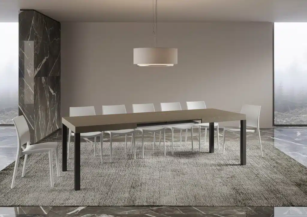 Tavolo allungabile 160/420x90 cm Everyday tortora gambe antracite - foto 4