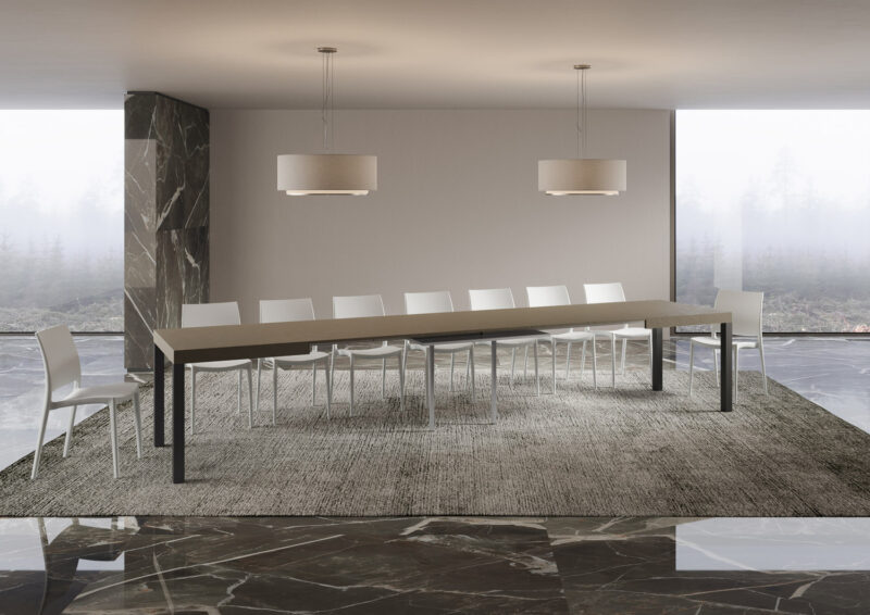 Tavolo allungabile 160/420x90 cm Everyday tortora gambe antracite - immagine 5