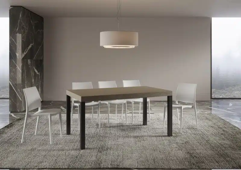 Tavolo allungabile 160/420x90 cm Everyday tortora gambe antracite - foto 1