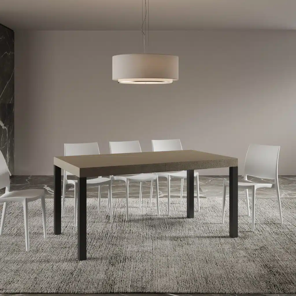 Tavolo allungabile 160/420x90 cm Everyday tortora gambe antracite - foto 3