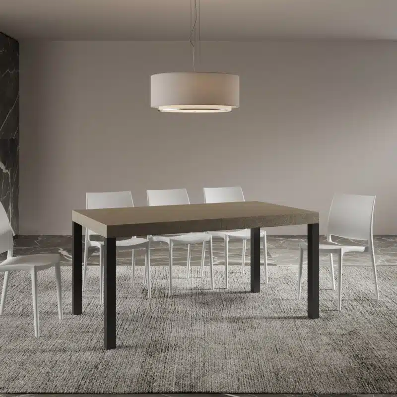 Tavolo allungabile 160/420x90 cm Everyday tortora gambe antracite - foto 3