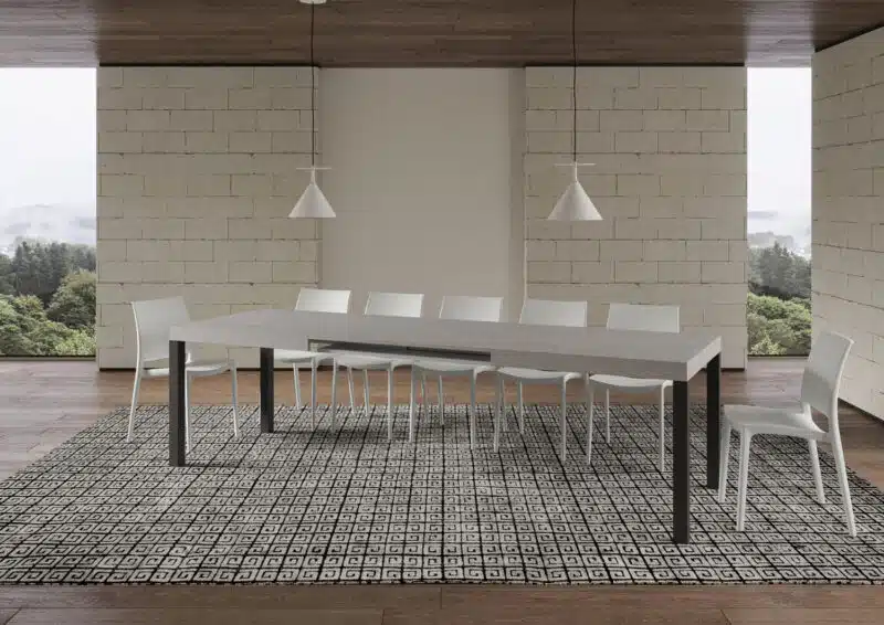 Tavolo allungabile 180/284x90 cm Everyday cashmere gambe antracite - foto 4