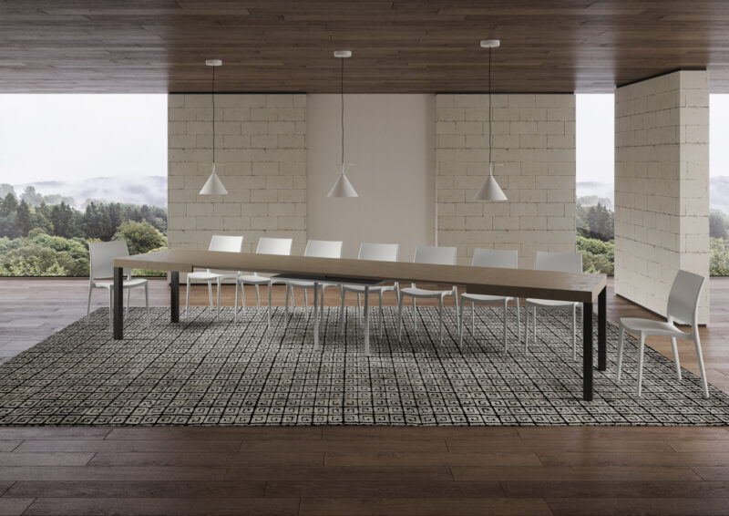 Tavolo allungabile 180/440x90 cm Everyday tortora gambe antracite - immagine 5