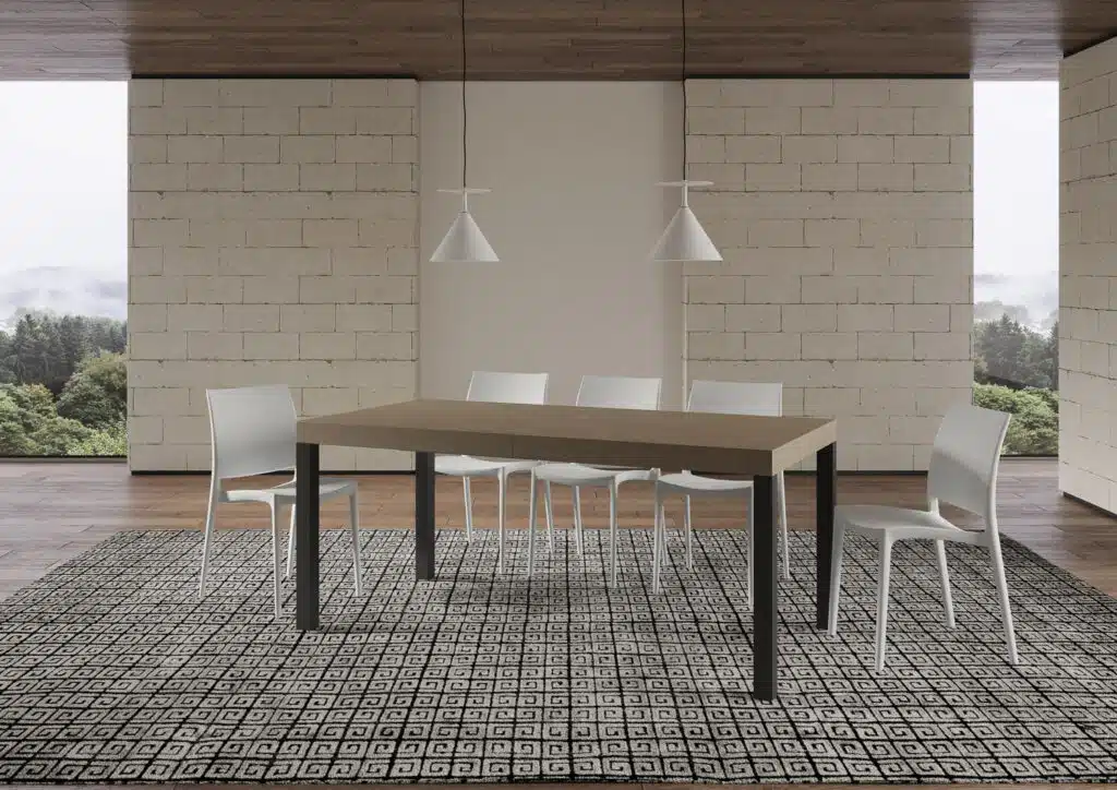 Tavolo allungabile 200/460x90 cm Everyday Premium tortora gambe antracite - foto 1