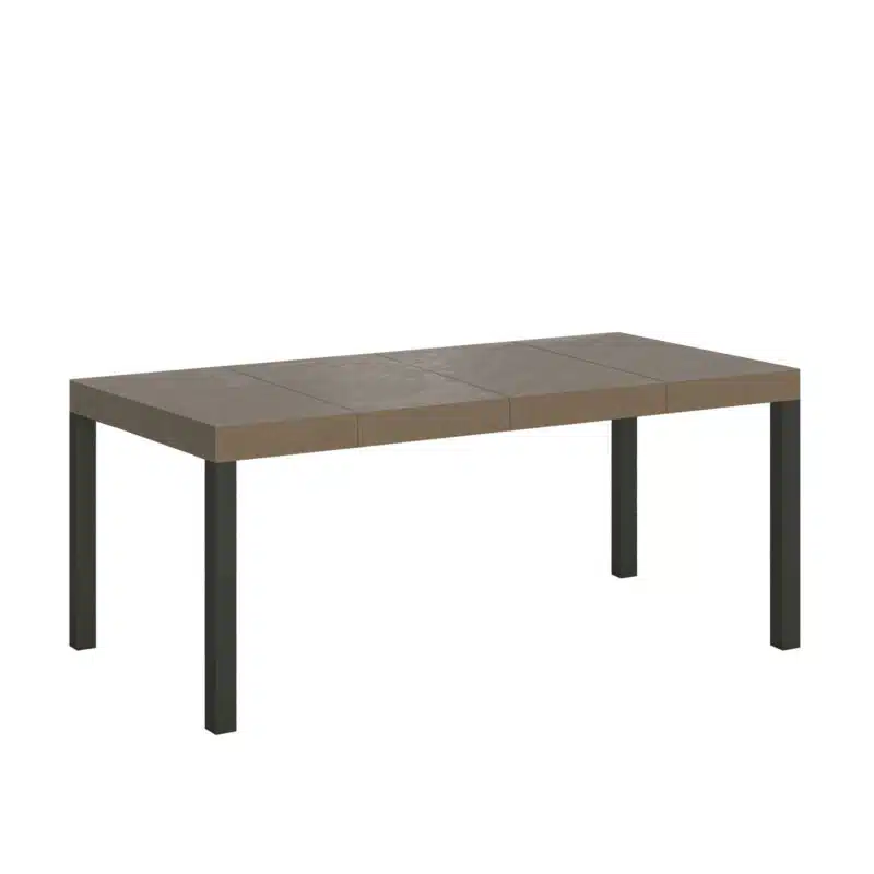 Tavolo allungabile 90/246x90 cm Everyday Premium tortora gambe antracite - foto 1