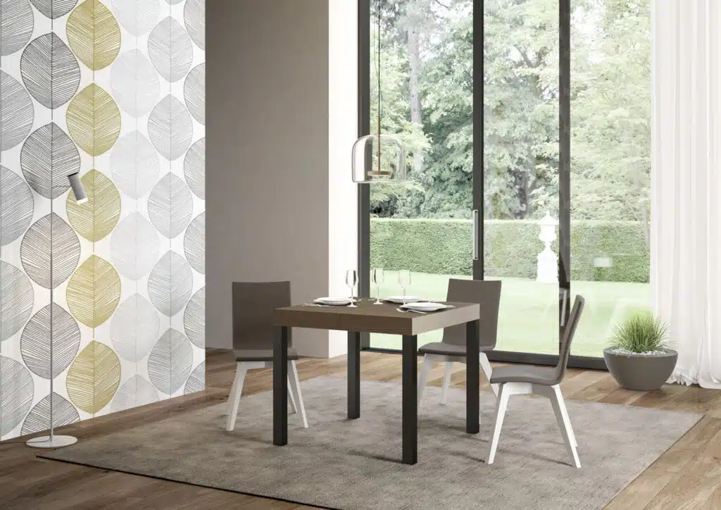 Tavolo allungabile 90/246x90 cm Everyday tortora gambe antracite - foto 3