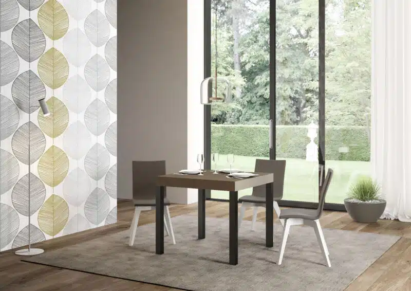 Tavolo allungabile 90/246x90 cm Everyday tortora gambe antracite - foto 3