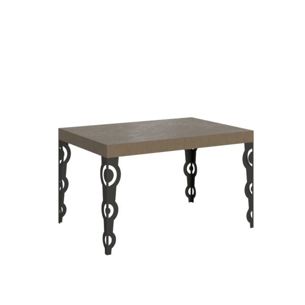 Tavolo allungabile 120/204x80 cm Karamay tortora gambe antracite