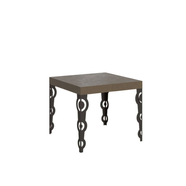 Tavolo allungabile 90/246x90 cm Karamay tortora gambe antracite