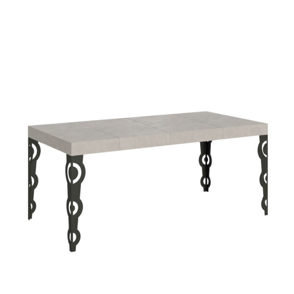 Tavolo allungabile 90/246x90 cm Karamay Premium cashmere gambe antracite