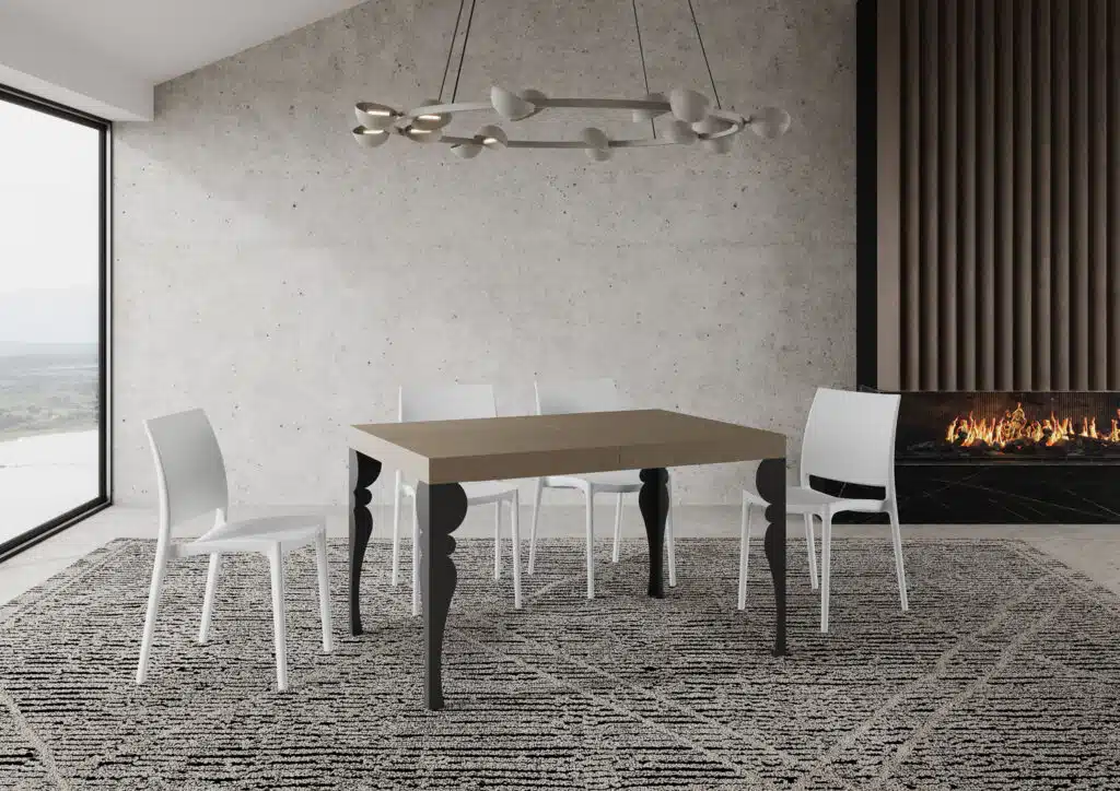 Tavolo allungabile 120/224x90 cm Paxon Premium tortora gambe antracite - foto 3