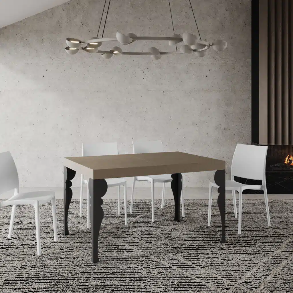 Tavolo allungabile 120/224x90 cm Paxon Premium tortora gambe antracite - foto 2