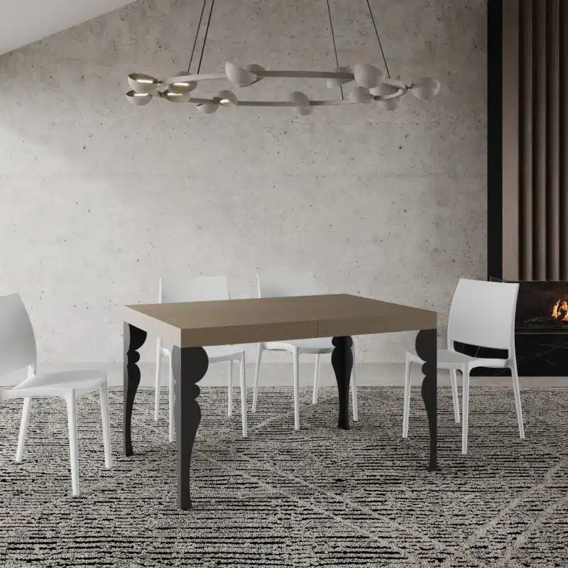 Tavolo allungabile 120/224x90 cm Paxon Premium tortora gambe antracite - foto 2