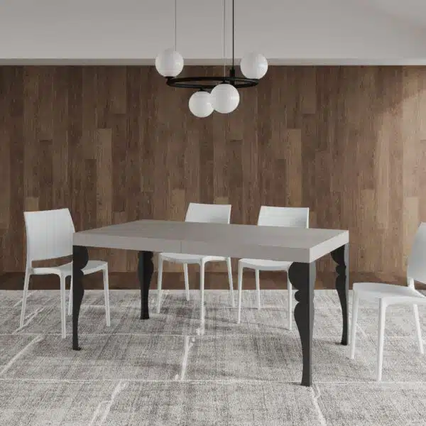 Tavolo allungabile 160/244x80 cm Paxon cashmere gambe antracite