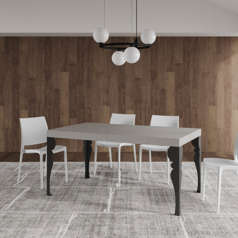 Tavolo allungabile 160/244x80 cm Paxon cashmere gambe antracite - immagine 2