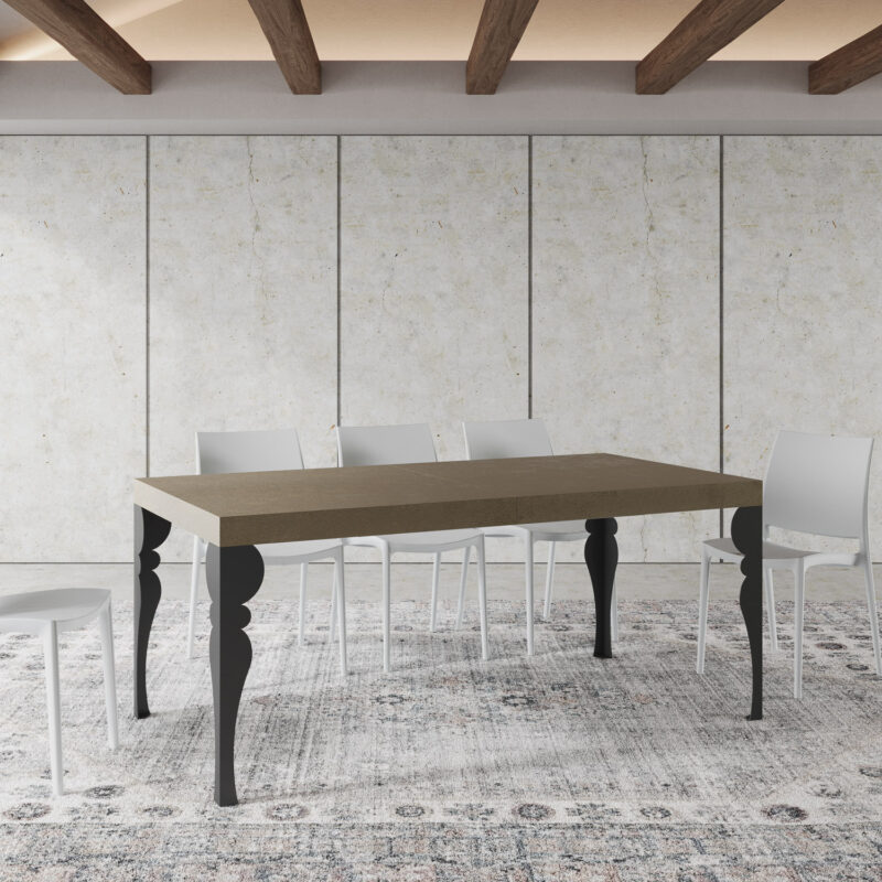 Tavolo allungabile 180/440x90 cm Paxon Premium tortora gambe antracite - immagine 2