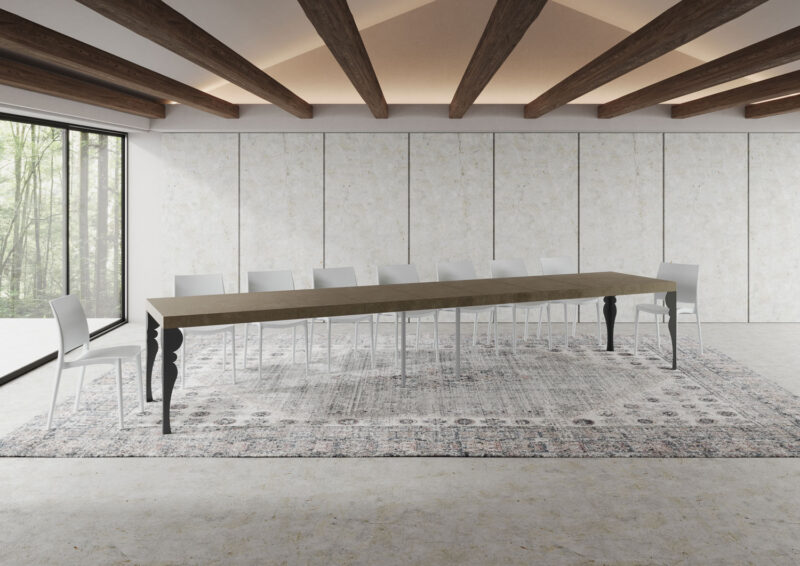 Tavolo allungabile 180/440x90 cm Paxon Premium tortora gambe antracite - immagine 5