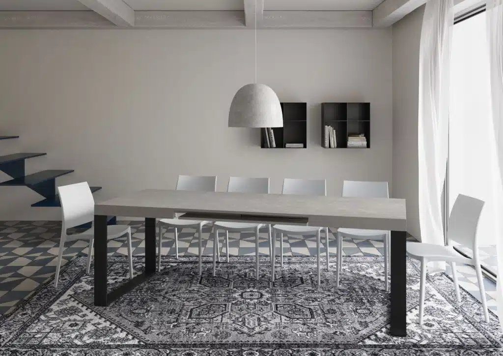 Tavolo allungabile 140/400x90 cm Tecno cashmere gambe antracite - foto 4