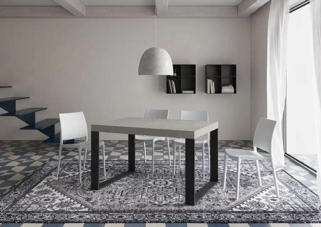 Tavolo allungabile 140/400x90 cm Tecno cashmere gambe antracite - foto 3
