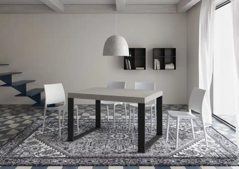 Tavolo allungabile 140/400x90 cm Tecno cashmere gambe antracite - foto 3