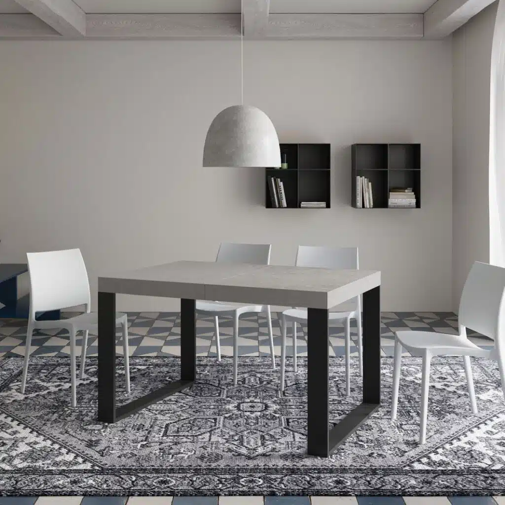Tavolo allungabile 140/400x90 cm Tecno cashmere gambe antracite - foto 2