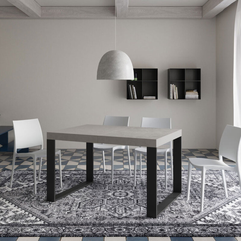Tavolo allungabile 120/224x90 cm Tecno cashmere gambe antracite - immagine 2