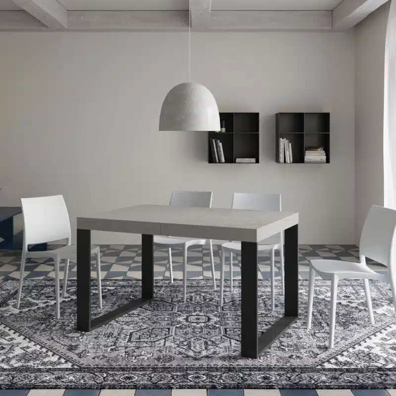 Tavolo allungabile 140/400x90 cm Tecno cashmere gambe antracite - foto 2