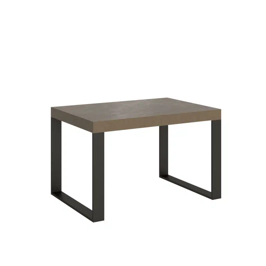 Tavolo allungabile 120/224x90 cm Tecno tortora gambe antracite - foto 1