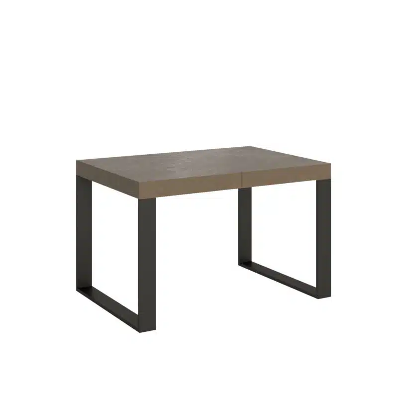 Tavolo allungabile 120/224x90 cm Tecno tortora gambe antracite - foto 1