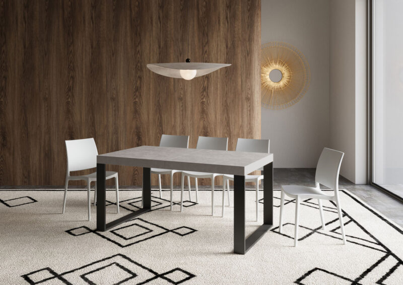 Tavolo allungabile 160/264x90 cm Tecno cashmere gambe antracite - immagine 3