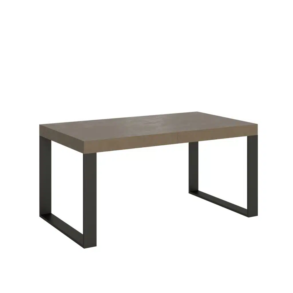 Tavolo allungabile 160/264x90 cm Tecno tortora gambe antracite - foto 2