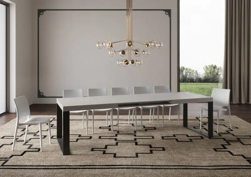 Tavolo allungabile 180/440x90 cm Tecno cashmere gambe antracite - foto 4