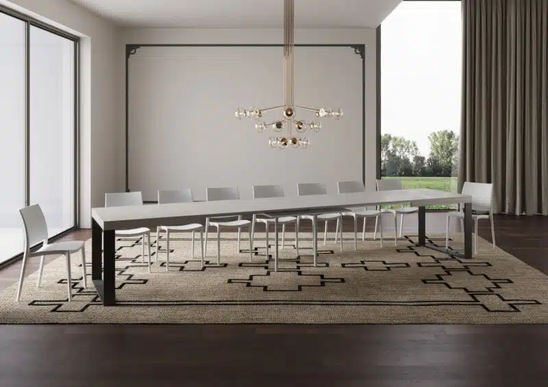 Tavolo allungabile 180/440x90 cm Tecno cashmere gambe antracite - foto 5