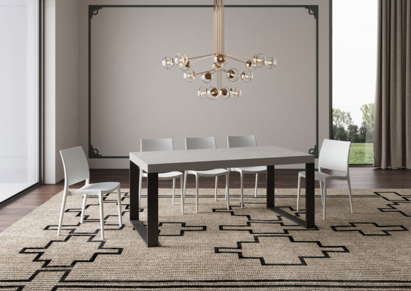 Tavolo allungabile 200/304x90 cm Tecno cashmere gambe antracite - immagine 3