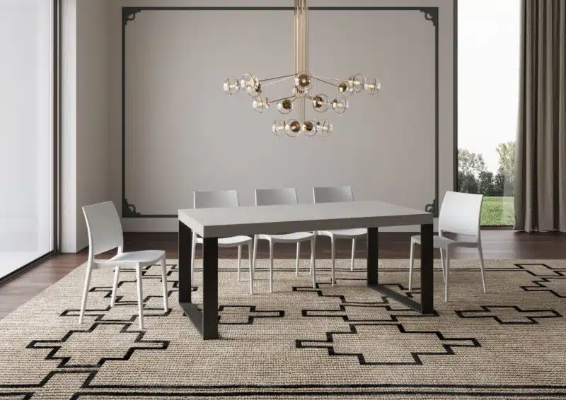 Tavolo allungabile 200/304x90 cm Tecno cashmere gambe antracite - foto 1