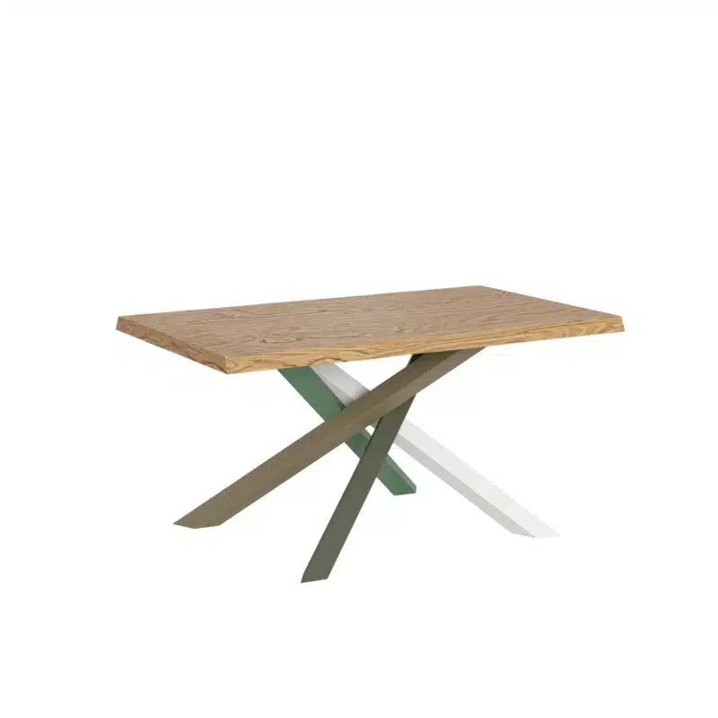 Tavolo fisso 160x90 cm Versalux rovere scortecciato gambe multicolore 4/A - foto 2