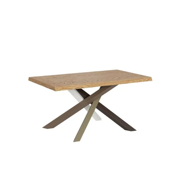 Tavolo allungabile 160/260x90 cm Versalux rovere scortecciato gambe multicolore 4/C