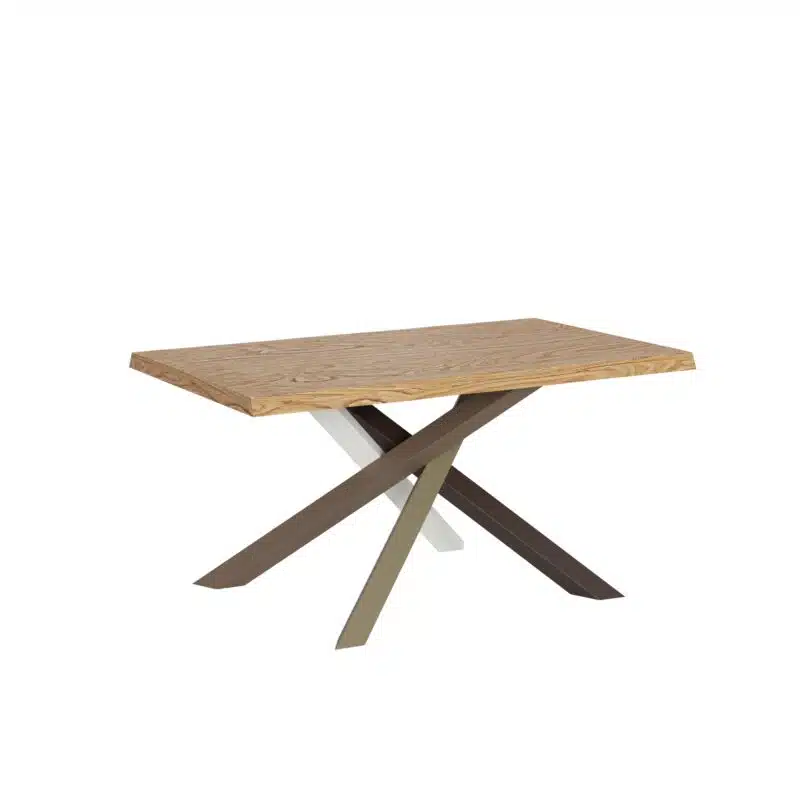 Tavolo fisso 160x90 cm Versalux rovere scortecciato gambe multicolore 4/C - foto 2